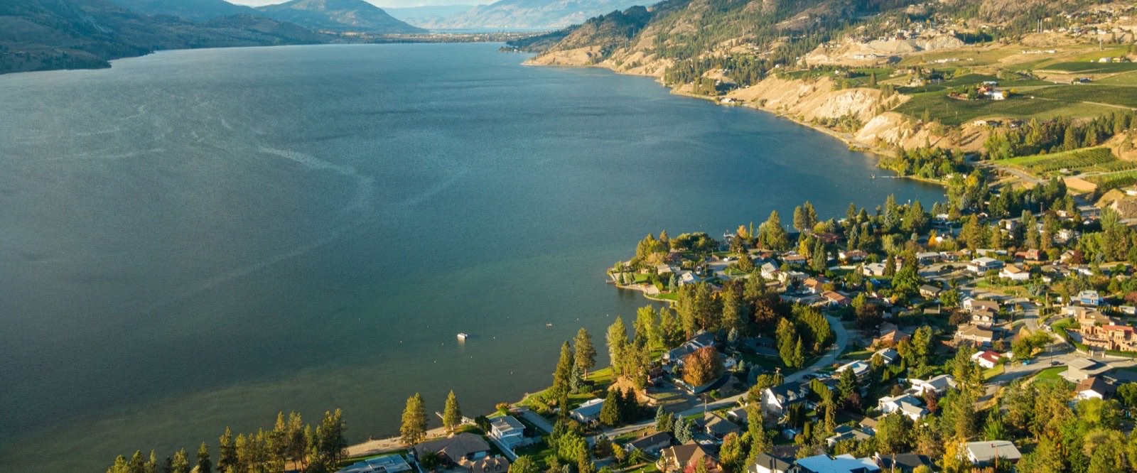 Kaleden et le lac Skaha vus d’en haut