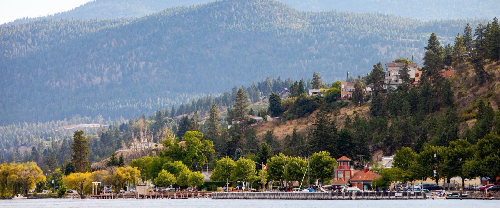 Peachland’s waterfront from Okanagan Lake