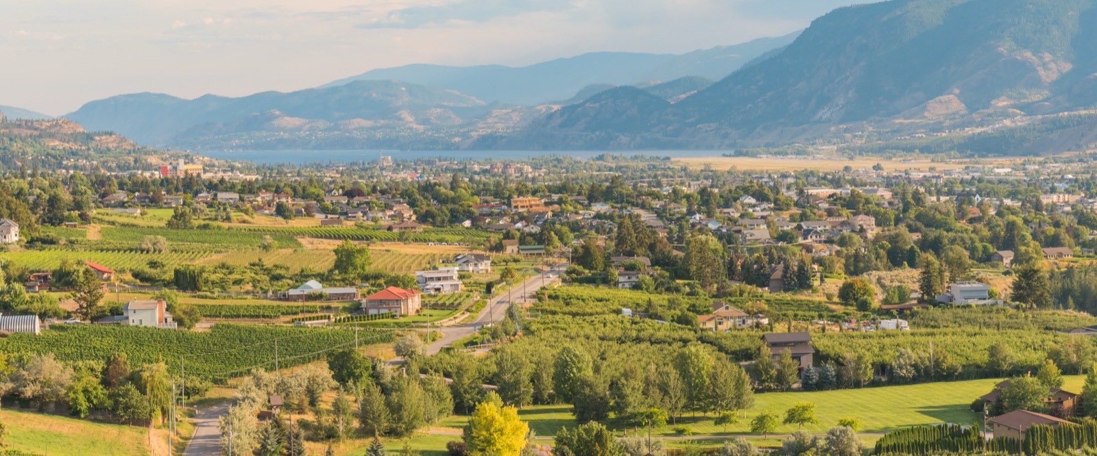 Penticton between the orchards and Skaha Lake